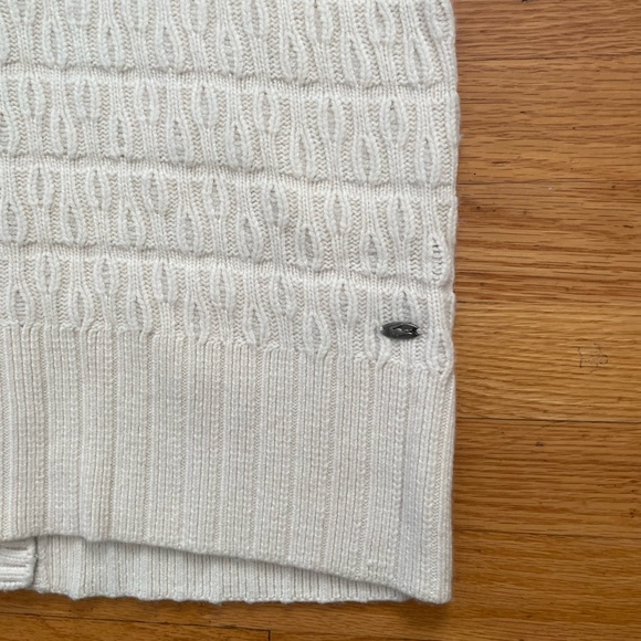 Lacoste white turtleneck tunic wool blended sweater Size: 38/S - Picture 2 of 8